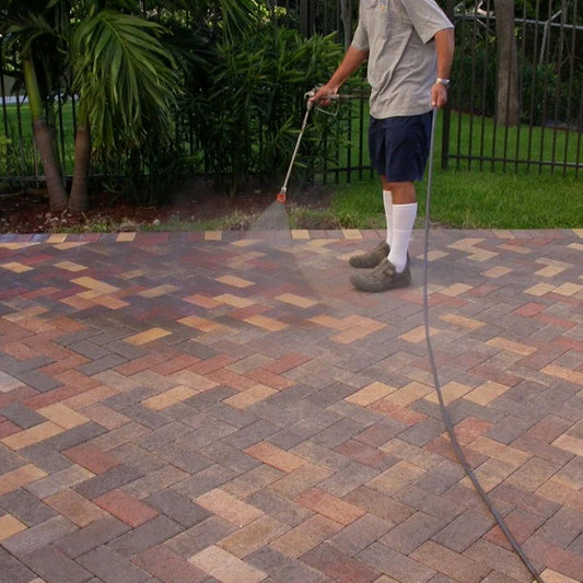 Cobble coat sealer being applied