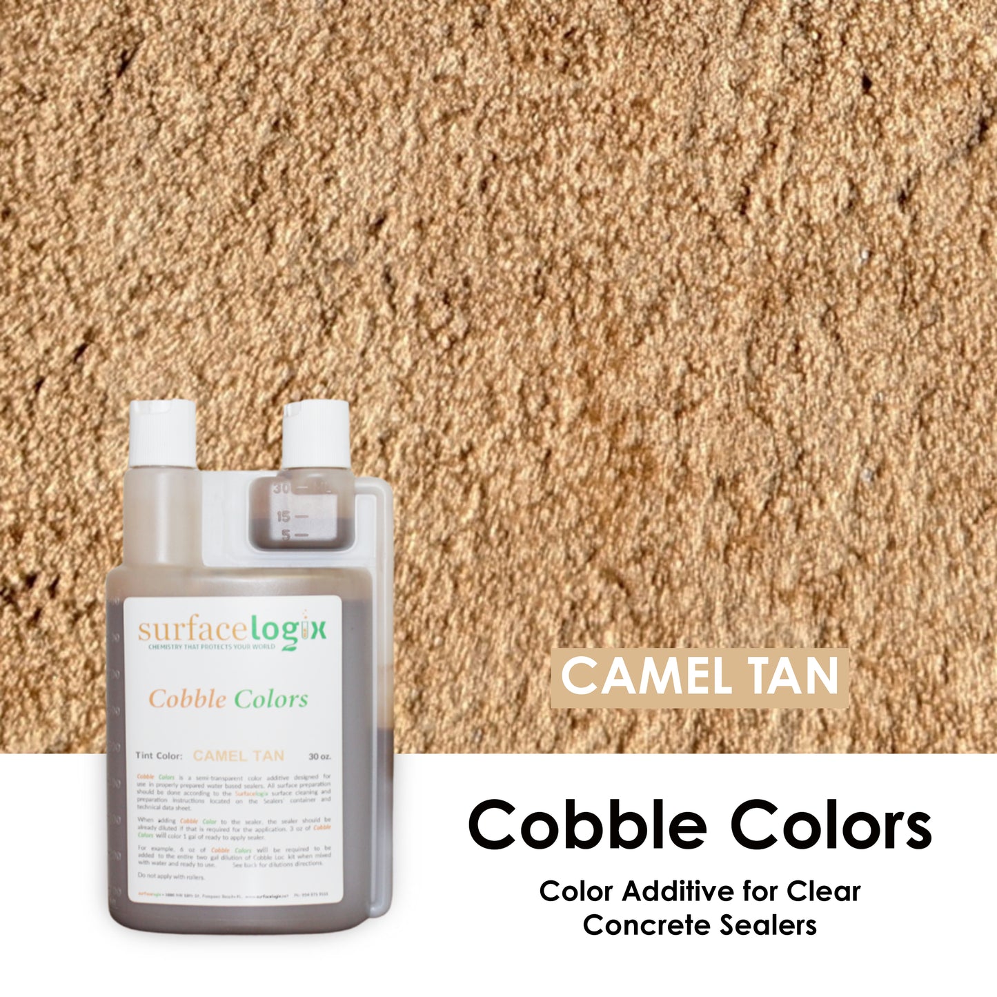 Cobble™ Colors - Color Additive for Clear Concrete Sealers