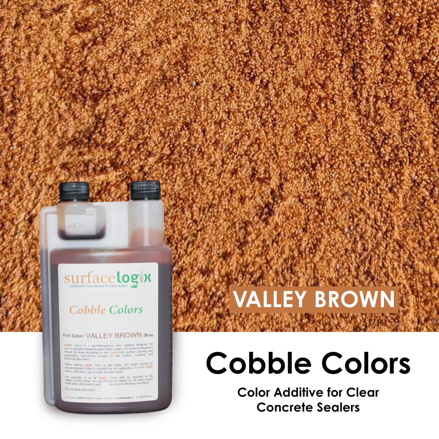 Cobble™ Colors - Color Additive for Clear Concrete Sealers