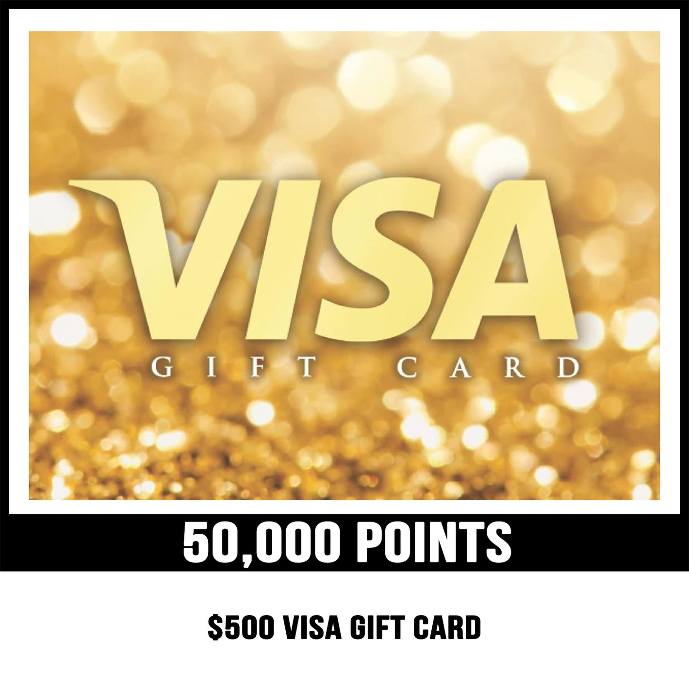 $500 Visa gift card for 50000 points
