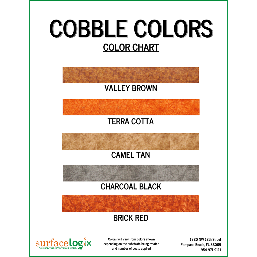 Surfacelogix Cobble Colors Color Chart