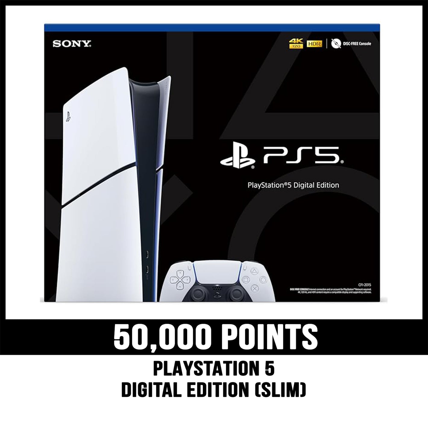 Playstation 5 prize for 50000 points