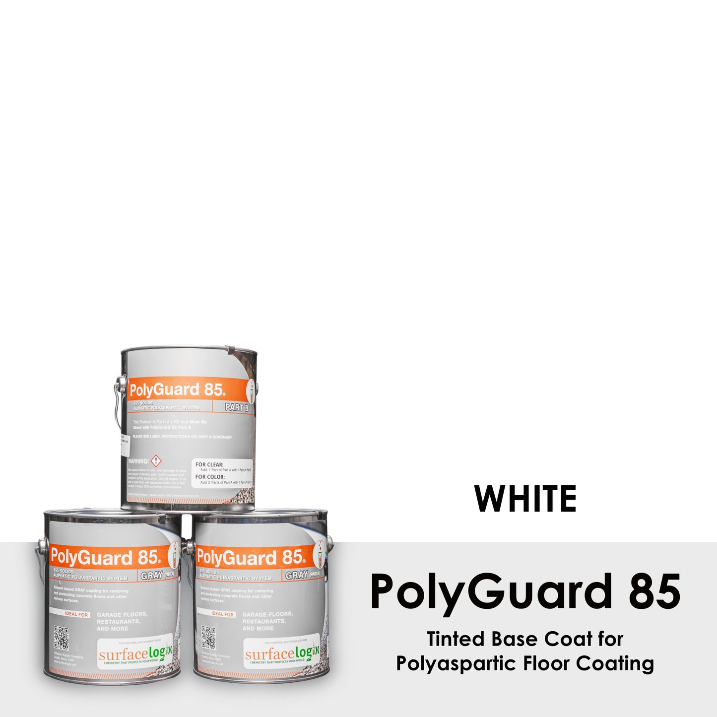 PolyGuard 85 Base - Tinted Base Coat for Polyaspartic Floor Coating