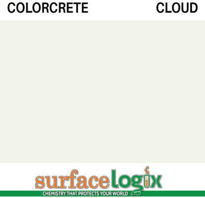 Cloud Colorcrete pigmented water based concrete sealer is a unique blend of 100% waterborne acrylic resins that will leave a hard, semi-gloss film, protecting interior and exterior concrete surfaces, Surfacelogix Texture Deck Systems, and aged asphalt. Often used in staining concrete. 30 custom colors available.