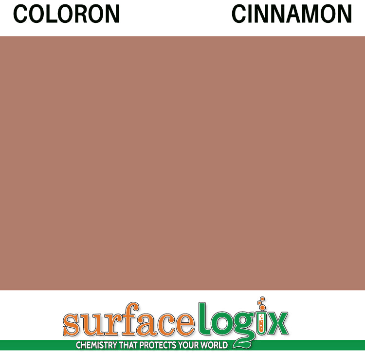 Cinnamon Coloron is solvent based colored sealer made to penetrate concrete. 30 custom colors available. Highly resistant to acids, oils, and tire marking on paver walkways, driveways, patios, garage floors, and pool decks. Coloron has been widely recognized as the best in decorative concrete protection since the 1960’s. 