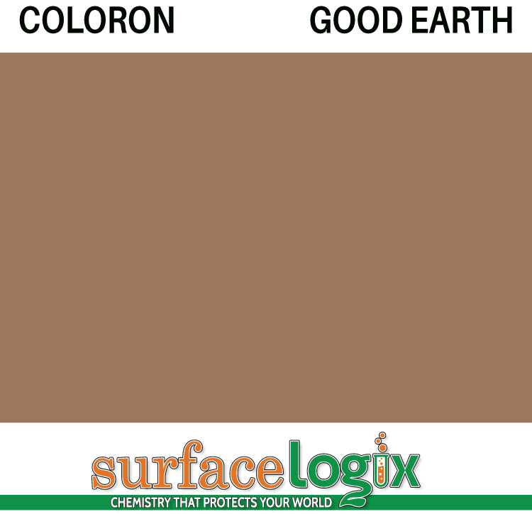 Good Earth Coloron is solvent based colored sealer made to penetrate concrete. 30 custom colors available. Highly resistant to acids, oils, and tire marking on paver walkways, driveways, patios, garage floors, and pool decks. Coloron has been widely recognized as the best in decorative concrete protection since the 1960’s. 