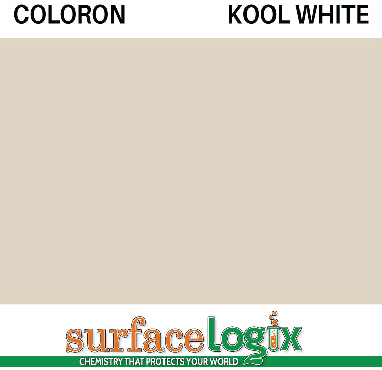 Kool White Coloron is solvent based colored sealer made to penetrate concrete. 30 custom colors available. Highly resistant to acids, oils, and tire marking on paver walkways, driveways, patios, garage floors, and pool decks. Coloron has been widely recognized as the best in decorative concrete protection since the 1960’s. 