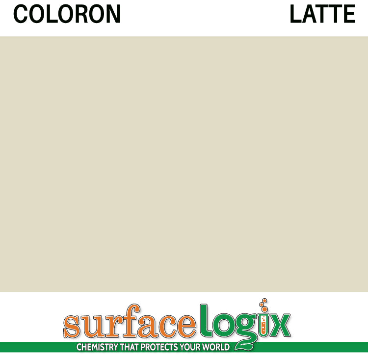 Latte Coloron is solvent based colored sealer made to penetrate concrete. 30 custom colors available. Highly resistant to acids, oils, and tire marking on paver walkways, driveways, patios, garage floors, and pool decks. Coloron has been widely recognized as the best in decorative concrete protection since the 1960’s. 