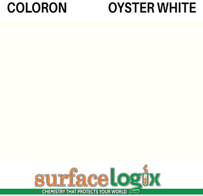 Oyster White Coloron is solvent based colored sealer made to penetrate concrete. 30 custom colors available. Highly resistant to acids, oils, and tire marking on paver walkways, driveways, patios, garage floors, and pool decks. Coloron has been widely recognized as the best in decorative concrete protection since the 1960’s. 