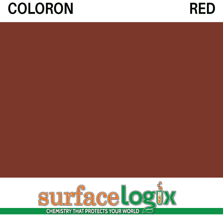 Red Coloron is solvent based colored sealer made to penetrate concrete. 30 custom colors available. Highly resistant to acids, oils, and tire marking on paver walkways, driveways, patios, garage floors, and pool decks. Coloron has been widely recognized as the best in decorative concrete protection since the 1960’s. 