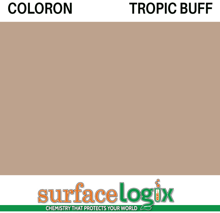 Tropic Buff Coloron is solvent based colored sealer made to penetrate concrete. 30 custom colors available. Highly resistant to acids, oils, and tire marking on paver walkways, driveways, patios, garage floors, and pool decks. Coloron has been widely recognized as the best in decorative concrete protection since the 1960’s. 